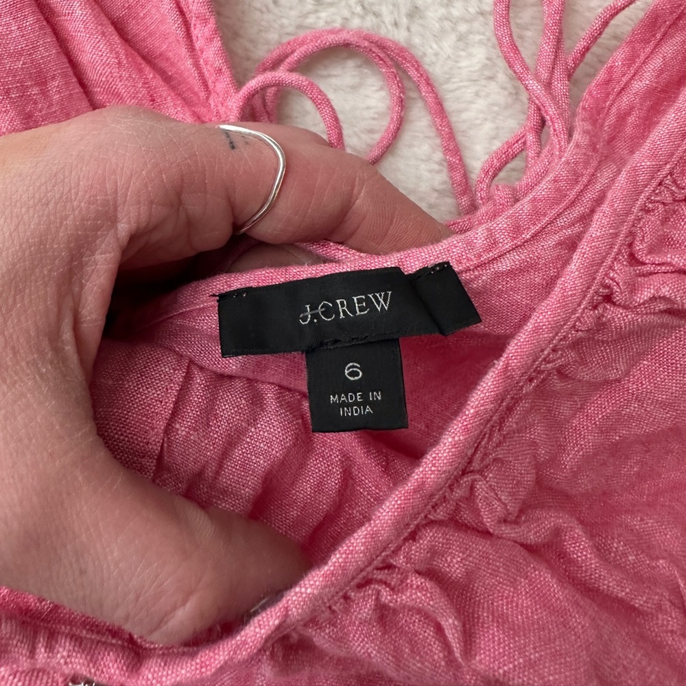 J. Crew v back linen top - Picture 4 of 5